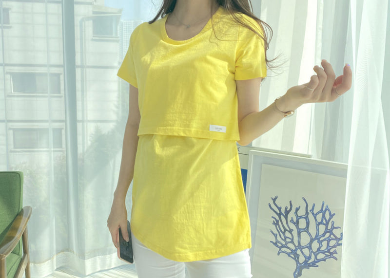 Cotton Pure Color Nursing Top