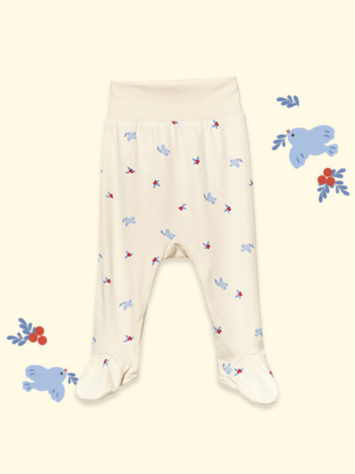 Footed Pants-Blue Bird (All Seasons)