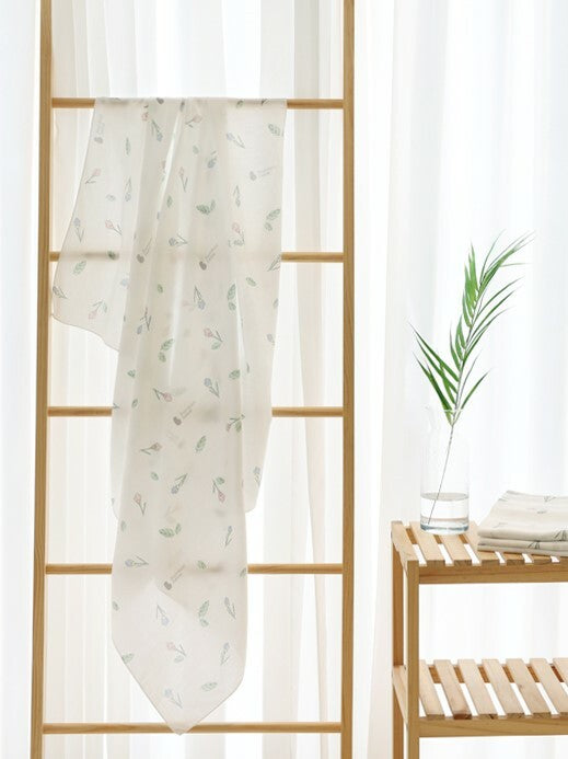 KRBA218 韓國 Bamboo bebe竹纖維王牌壓紋柔滑重用紗尿布/大紗巾(花蕾)-3塊裝