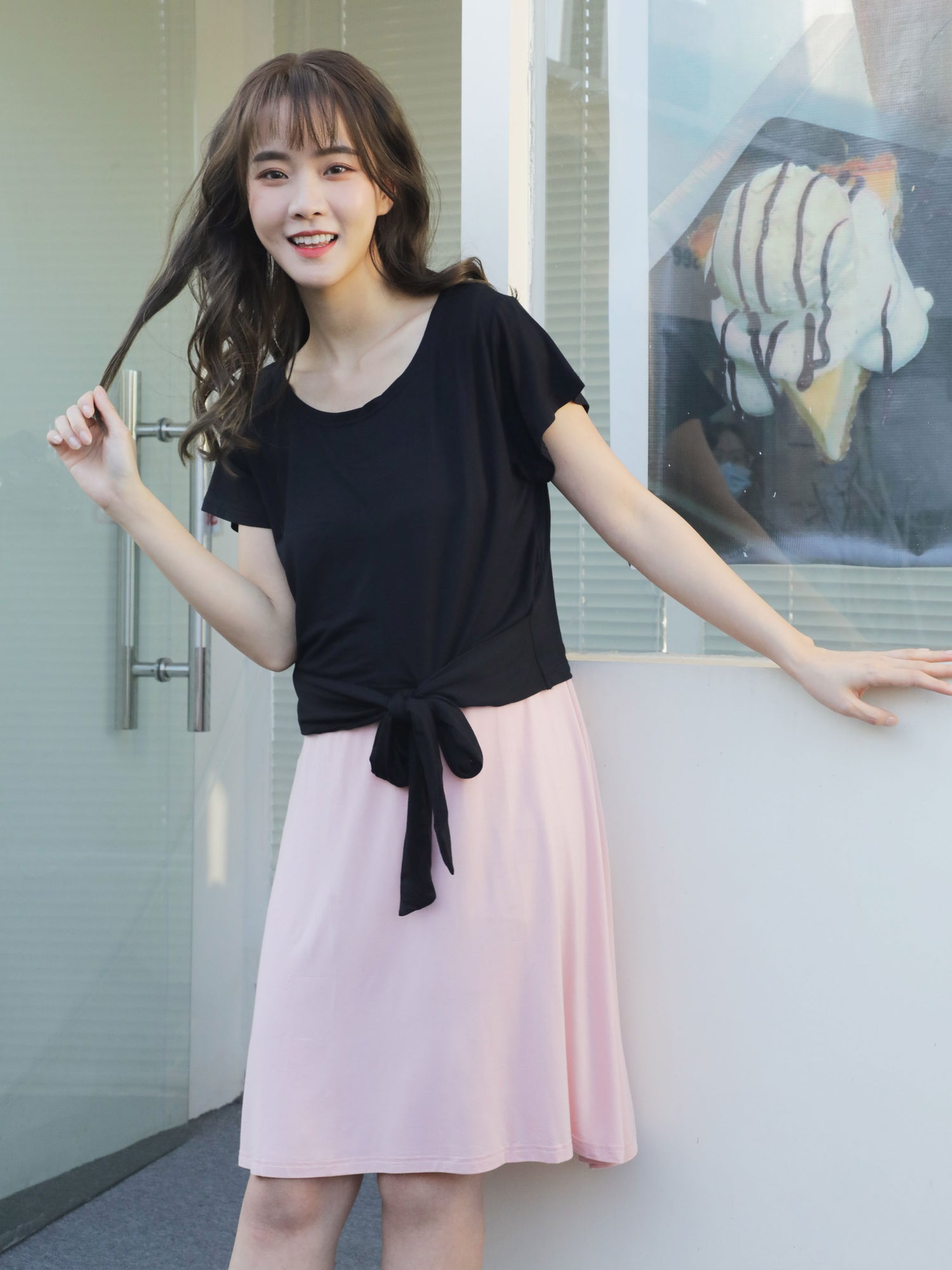 Two-Piece Contrasting Dress