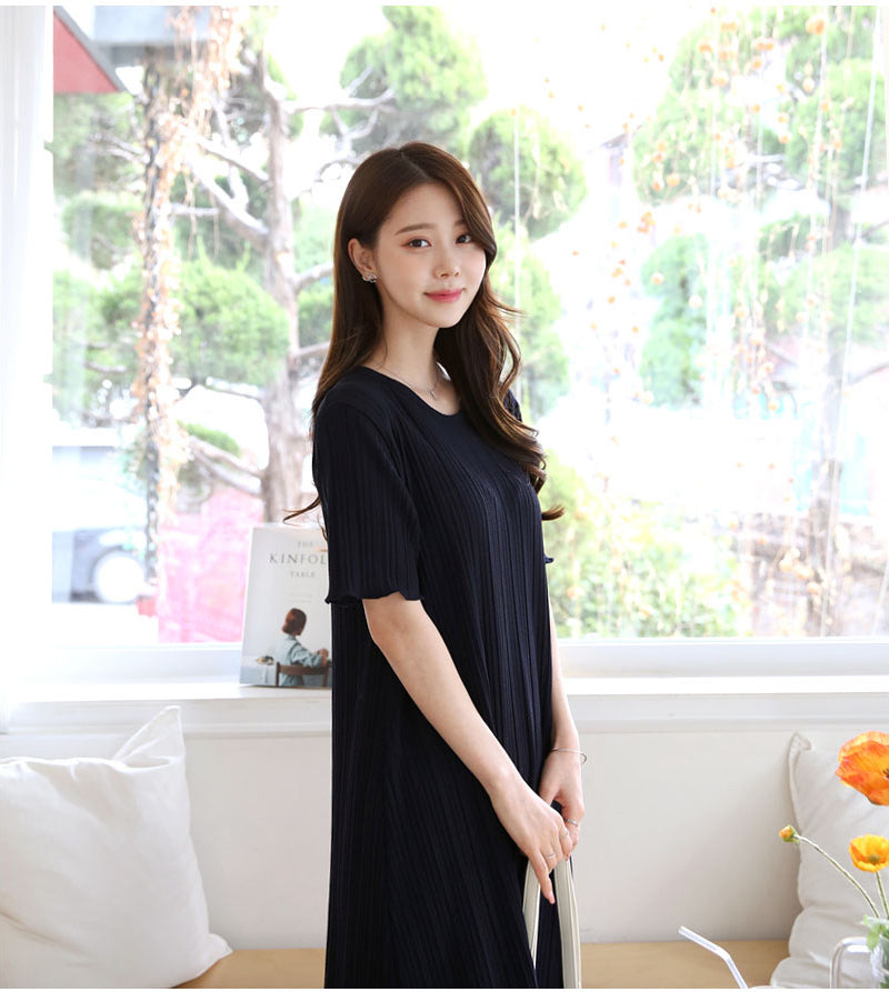 Plain Rib Maxi Dress