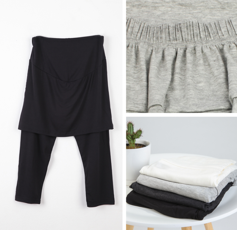KRMD704 韓國 Mom's day 高級優質7分托腹短裙Leggings (3色) [孕婦緊身褲/下裝]