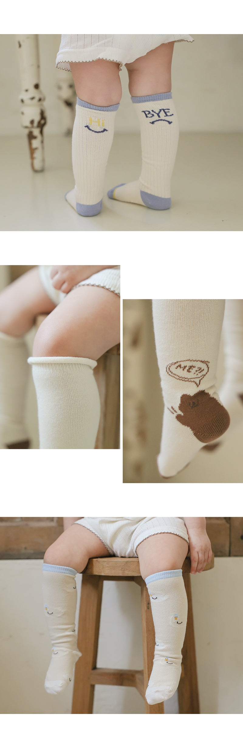 Knee Socks-Hello Bear