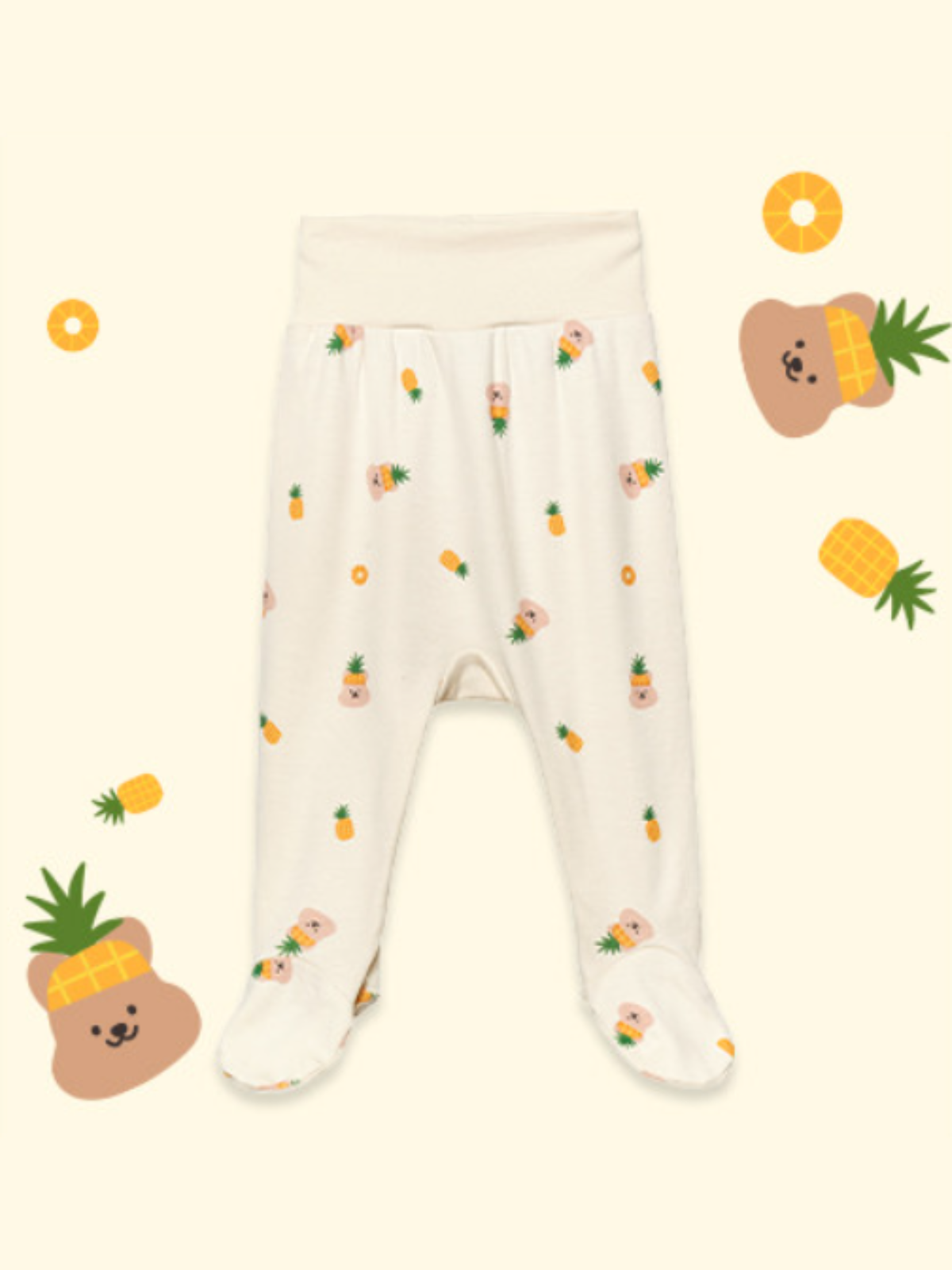 Footed Pants-Pineapple Quokka (All Seasons)