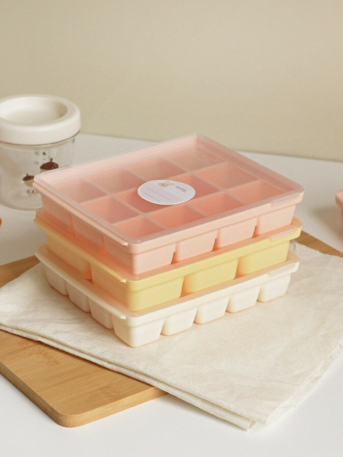 KRDY117 Korea Baby&I Silicone Baby Food Jelly Cube Storage (6/12/20 Cubes) [3 Colors]