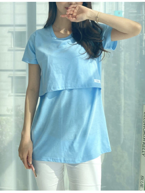 Cotton Pure Color Nursing Top