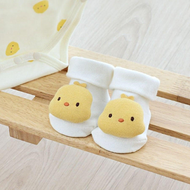 MMBP008 Baby&I 初生禮物套裝-小雞 (口水肩, 夾衣, 包被, 手套,娃娃襪套)