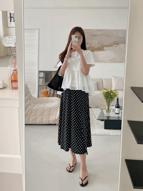 Polka Dot Yoga Skirt