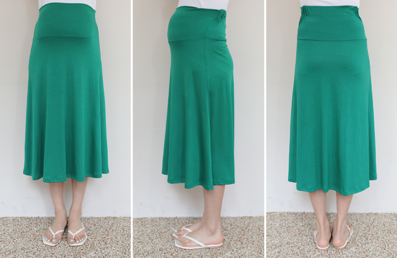 Pure Color Umbrella Yoga Skirt