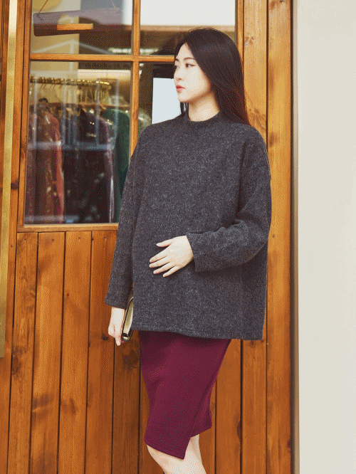 Brushed Asymmetrical Skirt with Yoga Waistband