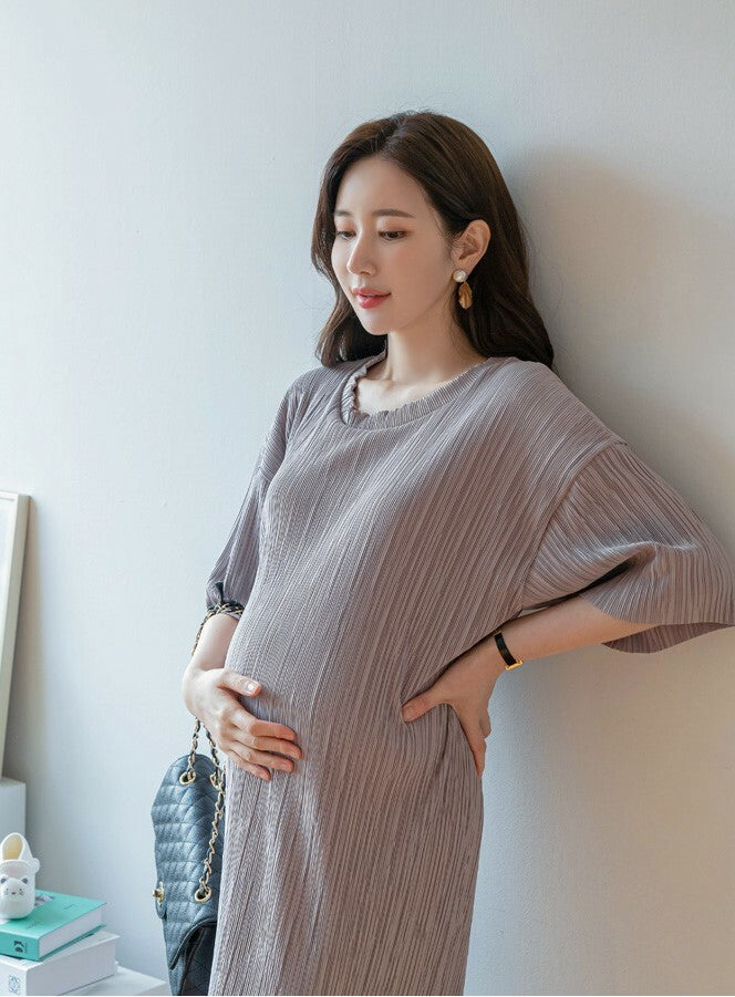 Pleated Midi Dress