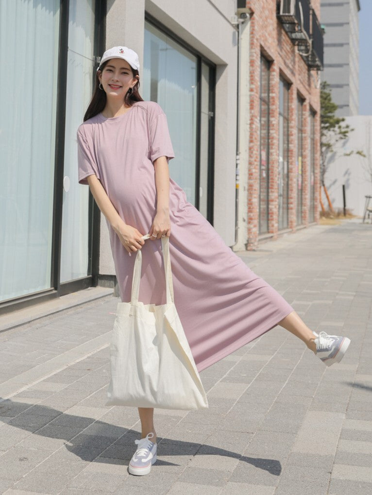 Summer Simple Solid Stretch Dress