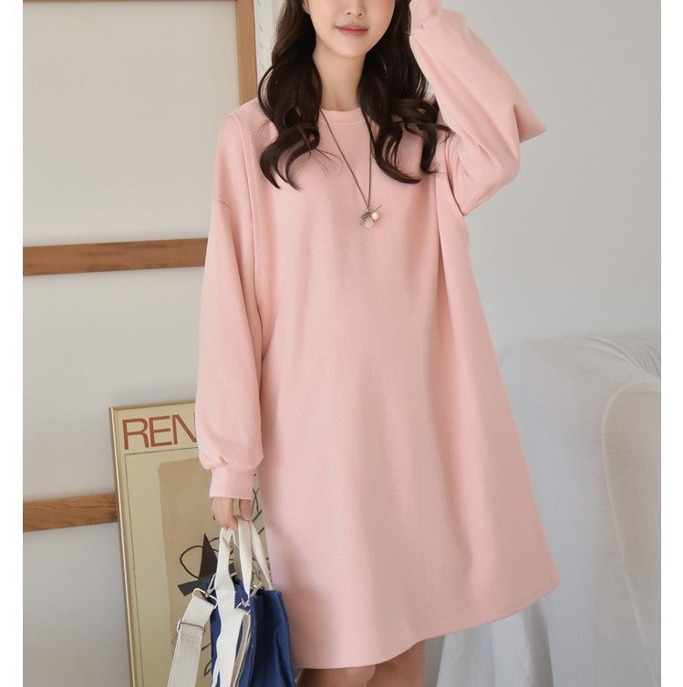 Plain Nursing Sweatshirt Dress