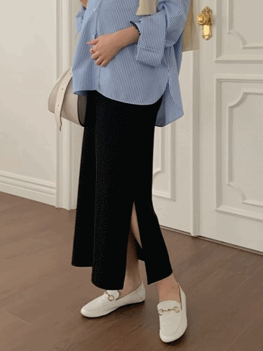 Slit Skirt with Yoga Waistband