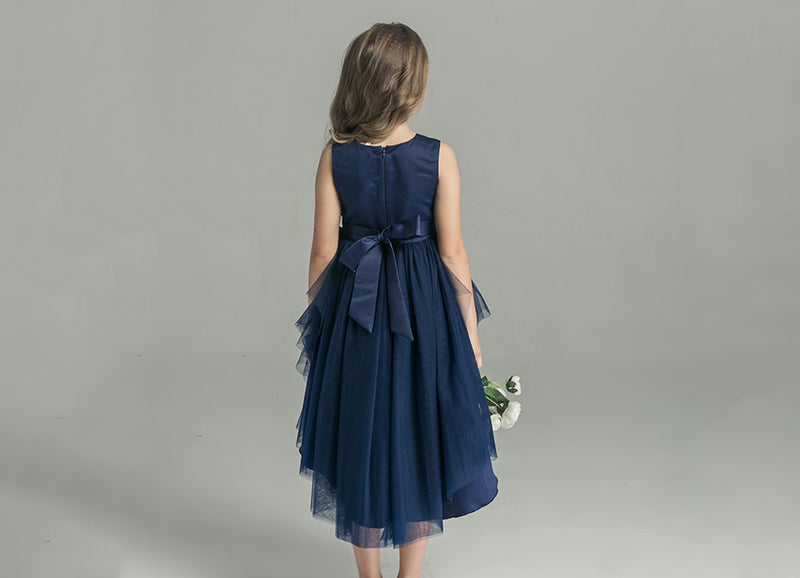 KDX1010 Asymmetric Layered Mesh Princess Dress (Size:100-150)