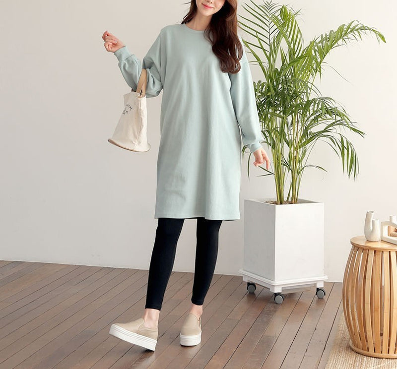 Plain Nursing Sweatshirt Dress