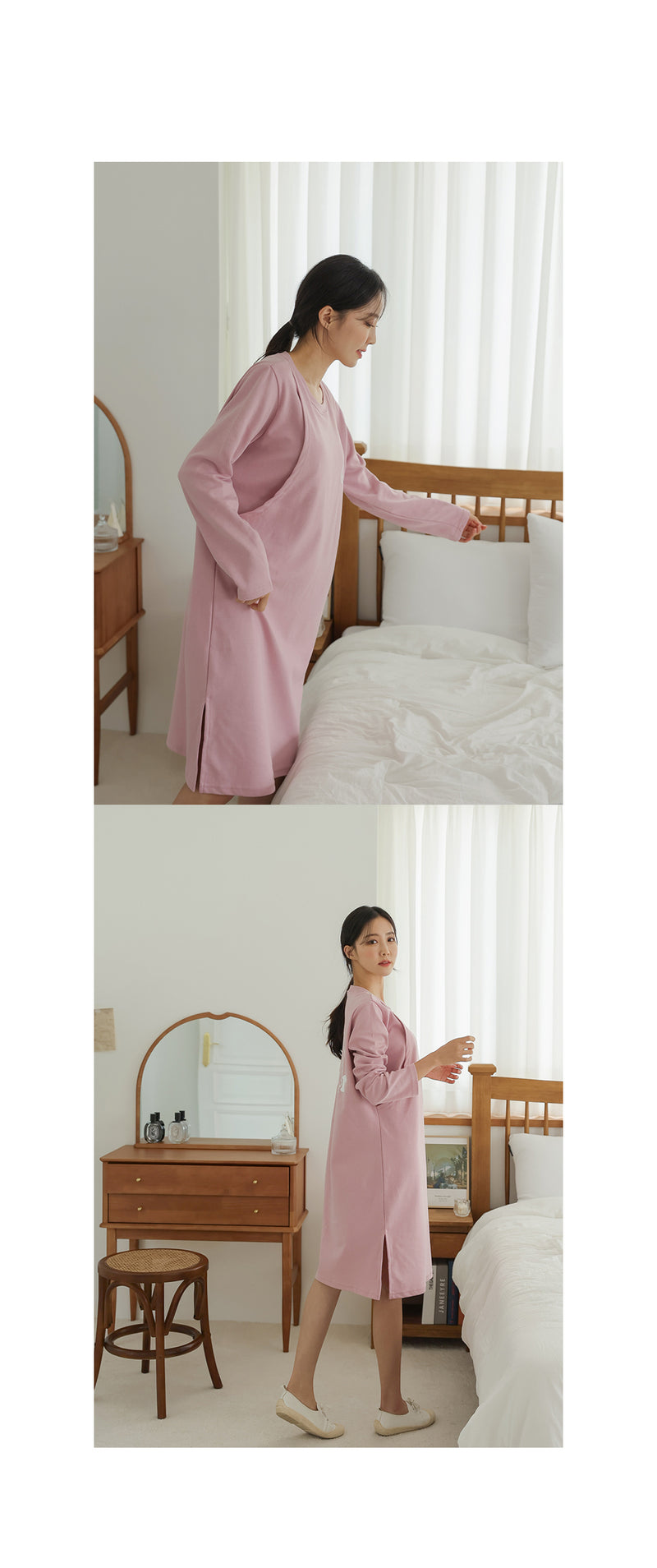 Cotton Bear Printed Nursing Dress