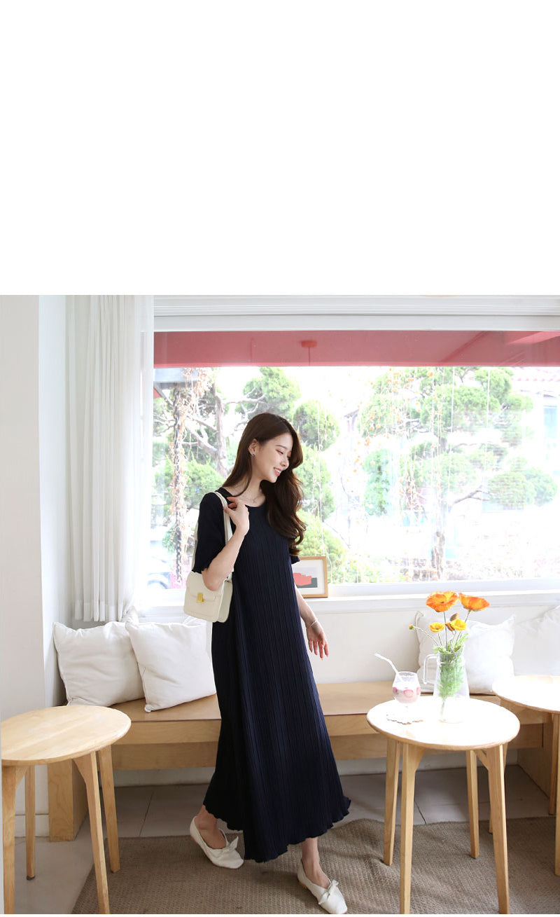 Plain Rib Maxi Dress