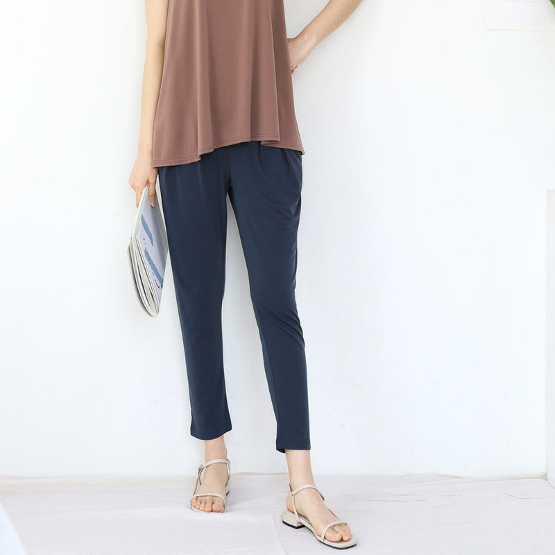 Plain Baggy Yoga Waistband Pants