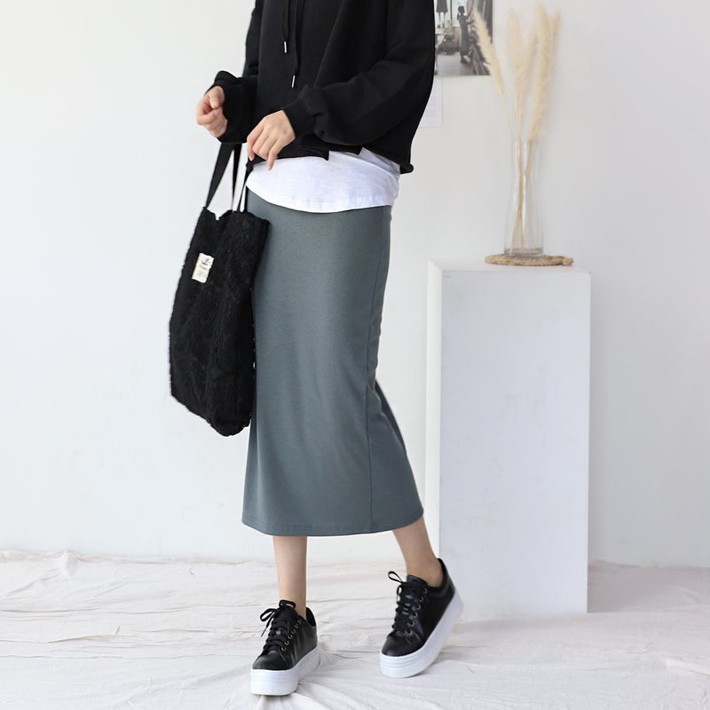 Stretch Midi Skirt