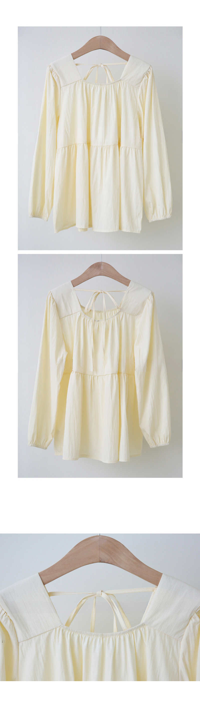 Chiffon Ruched Flared Puff Top
