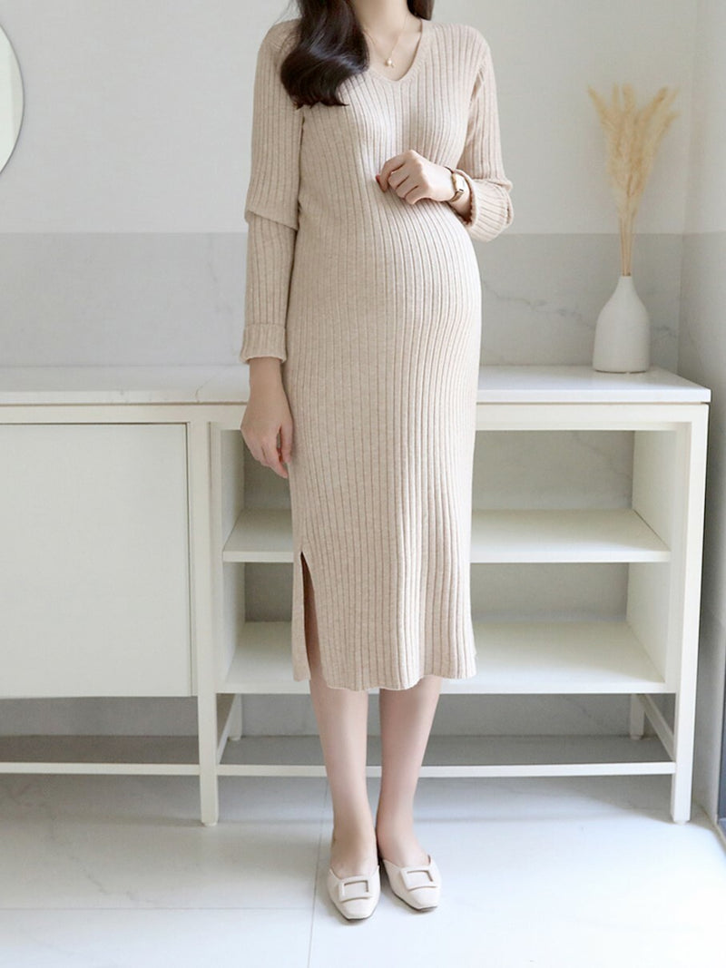 Thick Ribbed Knit Dress