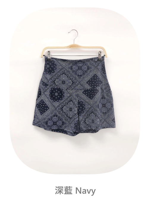 Tribal Print Yoga Waistband Shorts