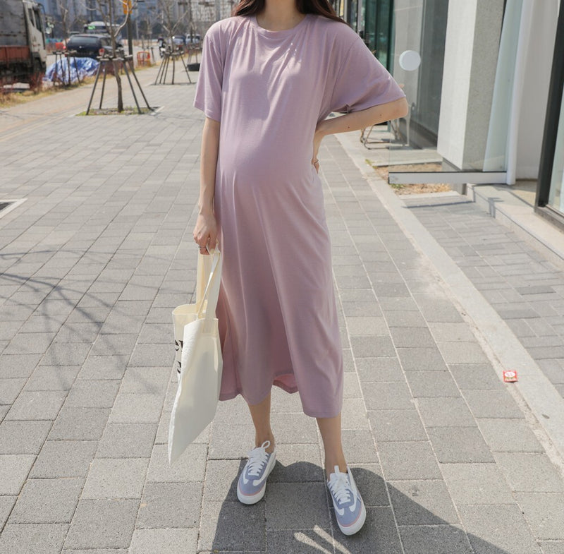 Summer Simple Solid Stretch Dress