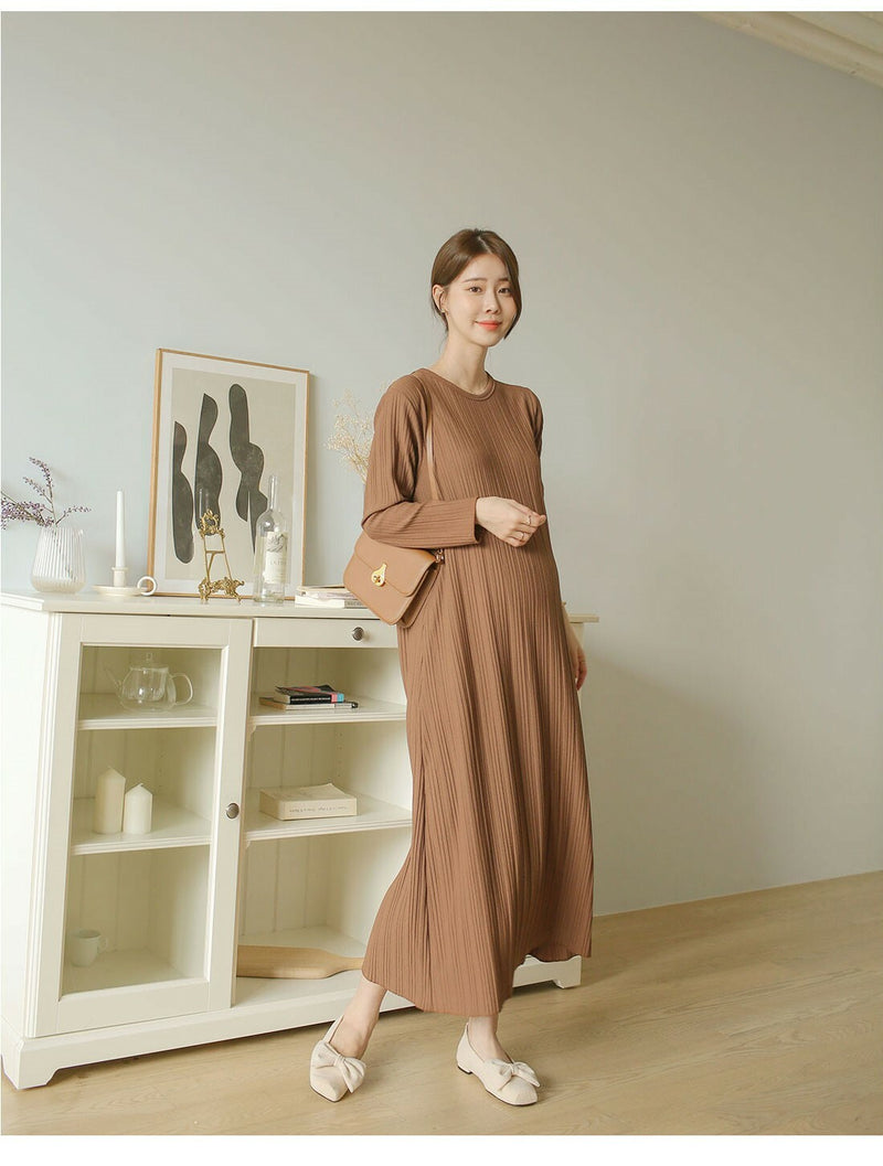 Plain Rib Maxi Dress