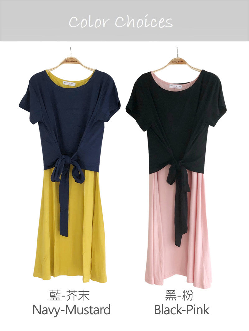 Two-Piece Contrasting Dress