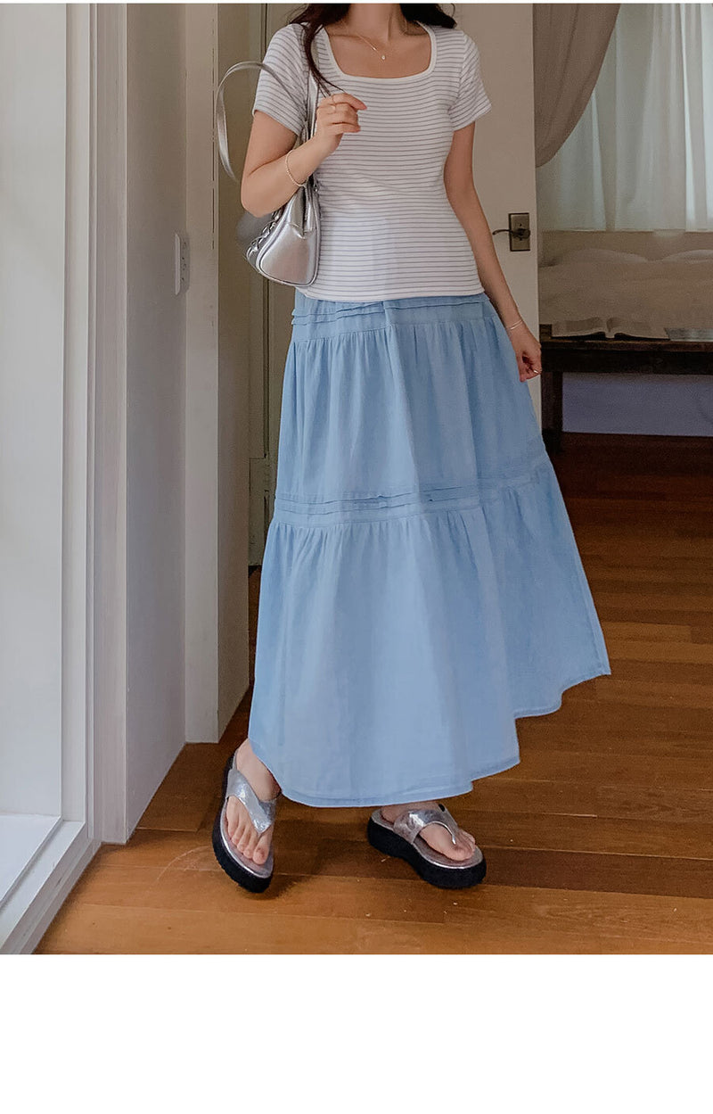 Denim Layered Skirt