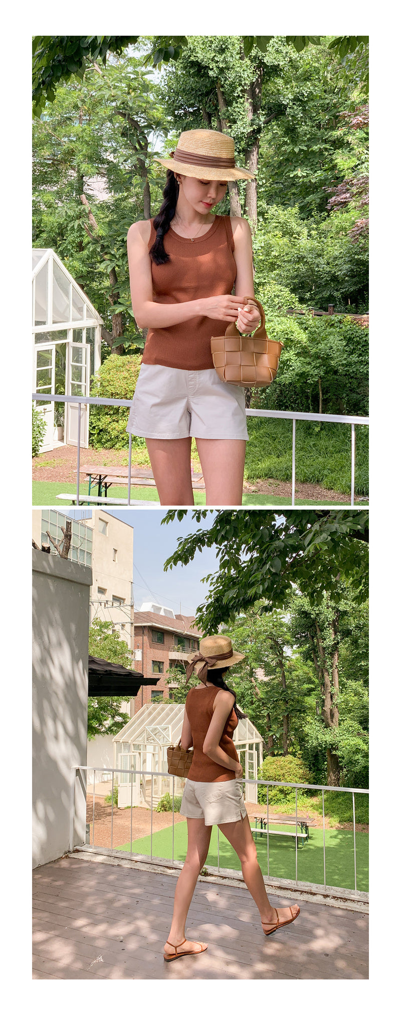 棉質彈性開衩瑜珈腰圍短褲