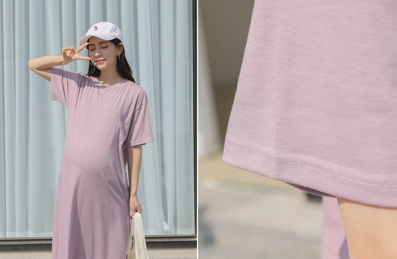 Summer Simple Solid Stretch Dress
