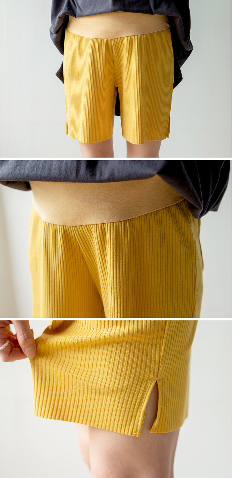 Ribbed Yoga Waistband Shorts