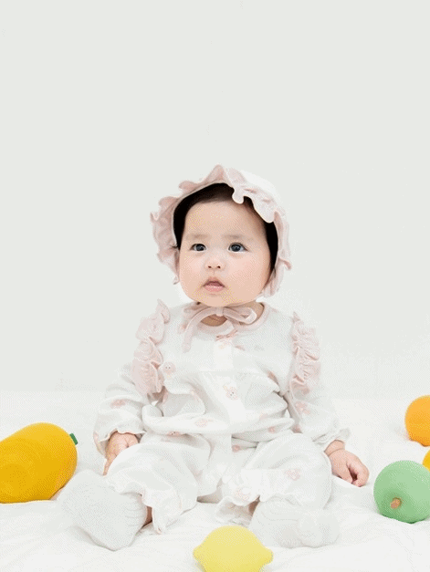 Romper-Pinky Mushroom (All Seasons)