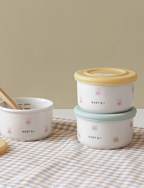 KRDY161 Korea Baby&I Porcelain Baby Food Storage Container (2 Colors)