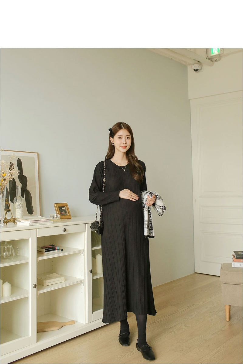 Plain Rib Maxi Dress