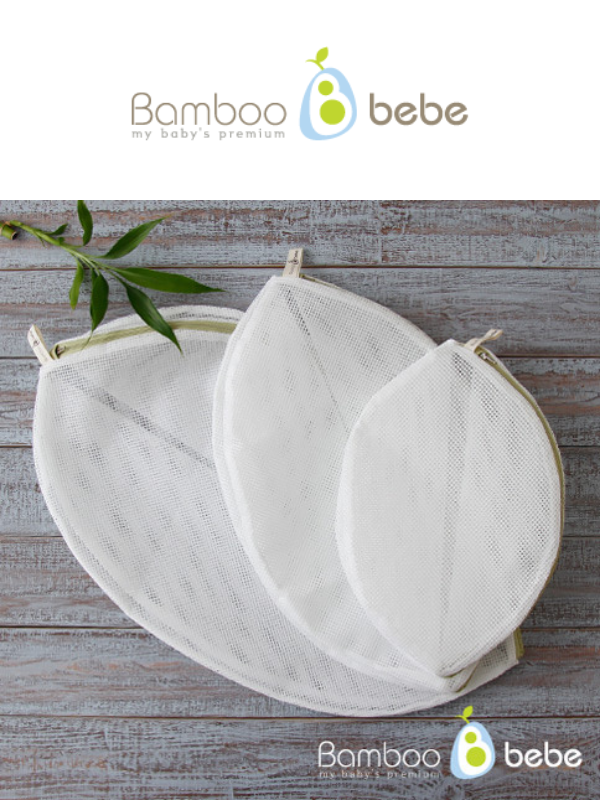 KRBA705 Korea Bamboo Bebe Non-Fluorescent Laundry Bag 3pcs Set (Circle)