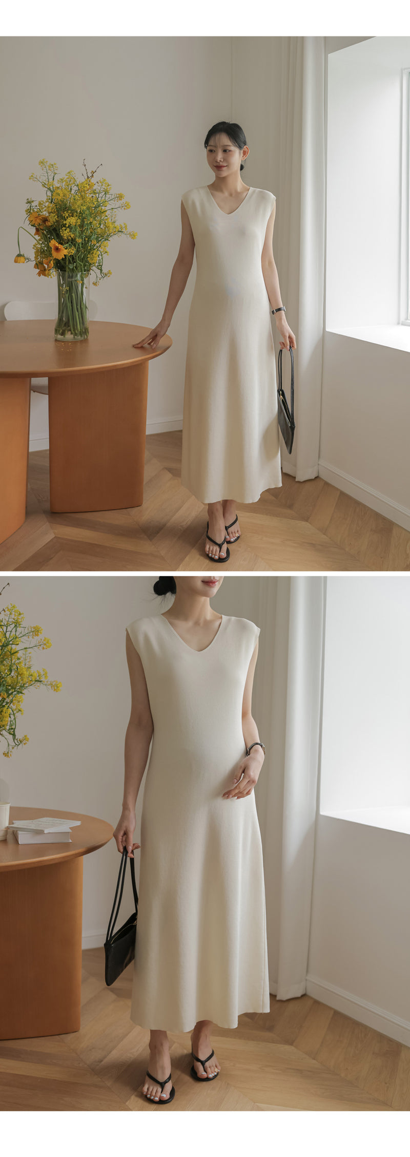 Cooling Knit Shawl Cardigan Dress Two Piece Set