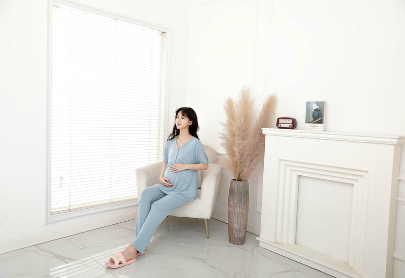 Ultrasoft Nursing Pajama Set with Yoga Waistband