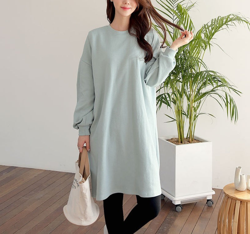 Plain Nursing Sweatshirt Dress