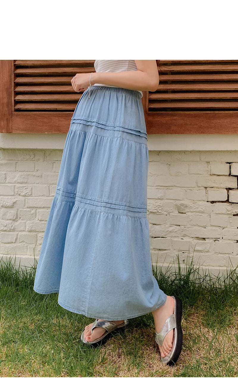 Denim Layered Skirt