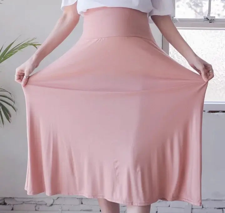 Pure Color Umbrella Yoga Skirt
