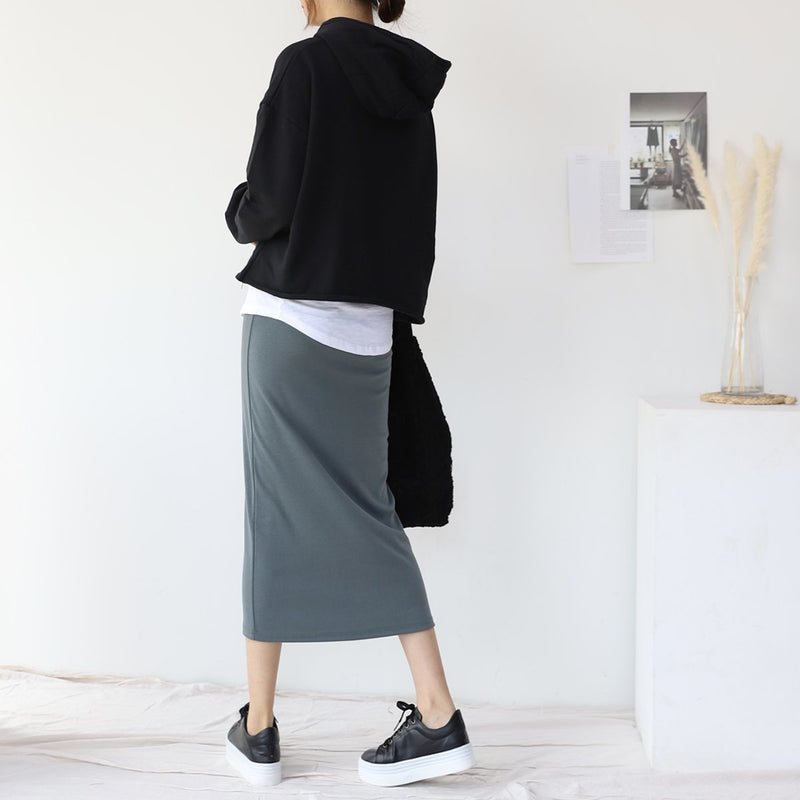 Stretch Midi Skirt