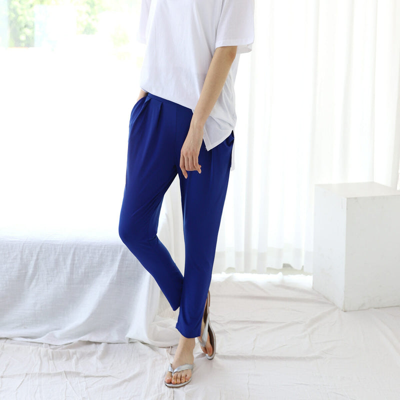 Plain Baggy Yoga Waistband Pants