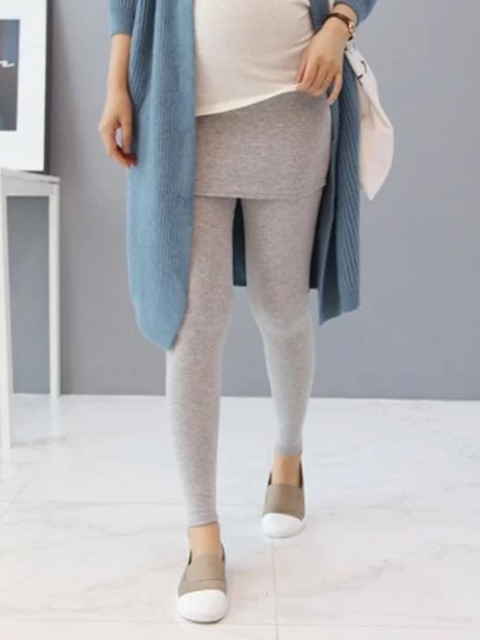 中厚貼身假兩件短裙托腹Leggings