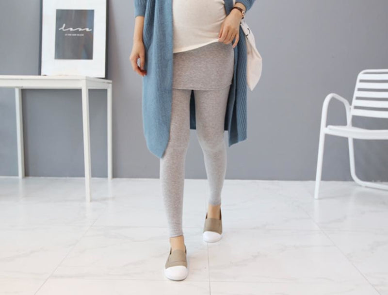 中厚貼身假兩件短裙托腹Leggings