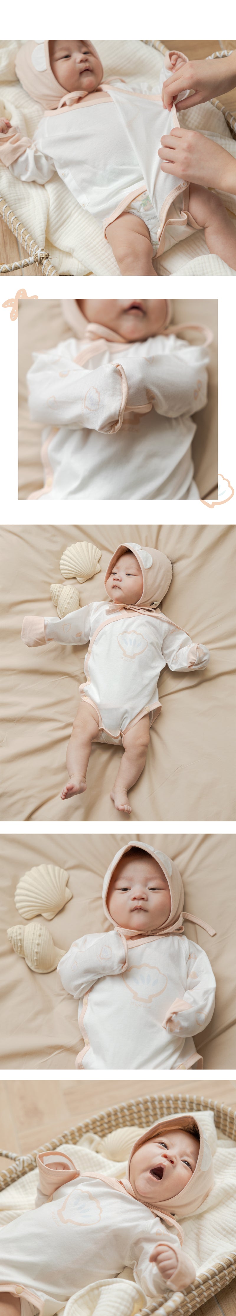 Bodysuit-Baby Scallop (Summer)