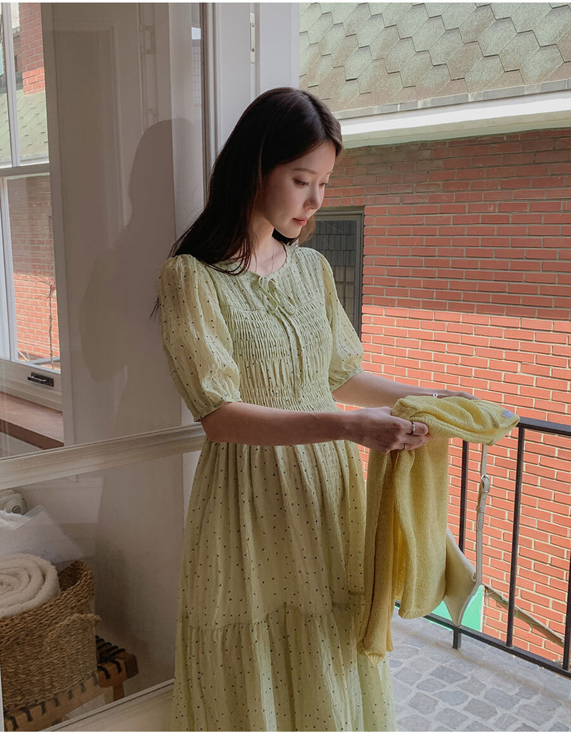 Greenery Smock Maternity Dress
