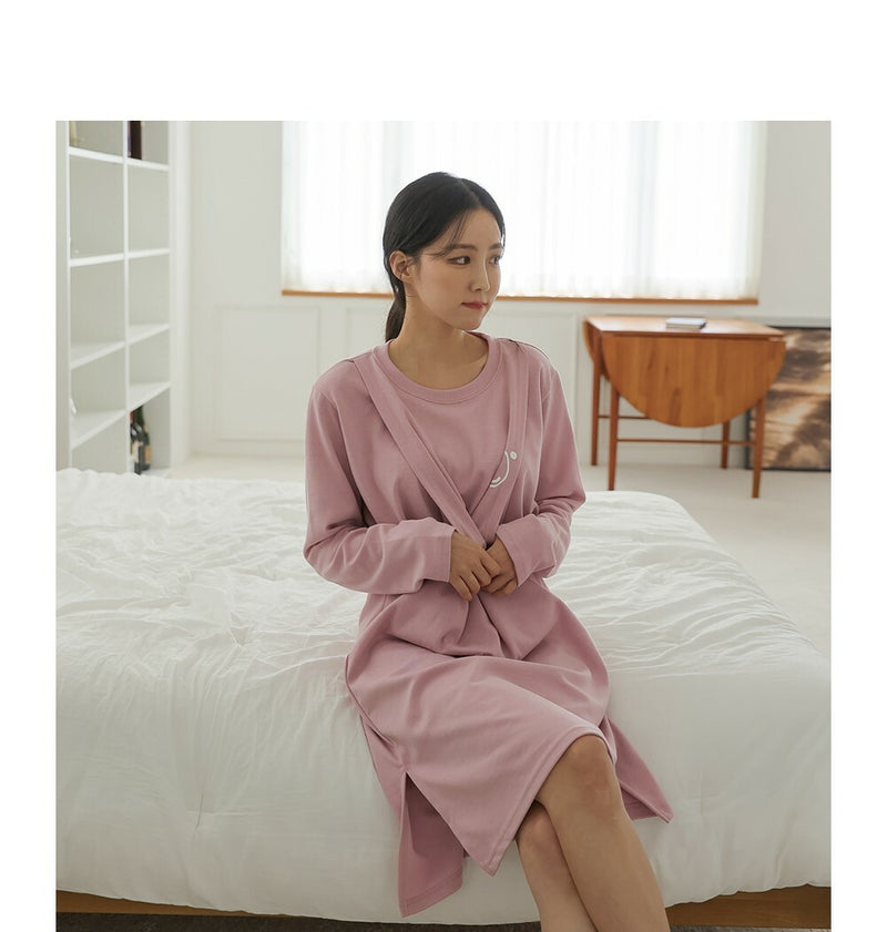 Cotton Bear Printed Nursing Dress